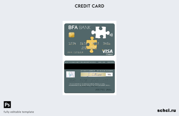 цифровая загрузка шаблона карты Visa Angola Banco de Fomento